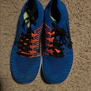 Nike Free RN Flyknit 2017 - Blue and Orange Men's Athletic Shoes